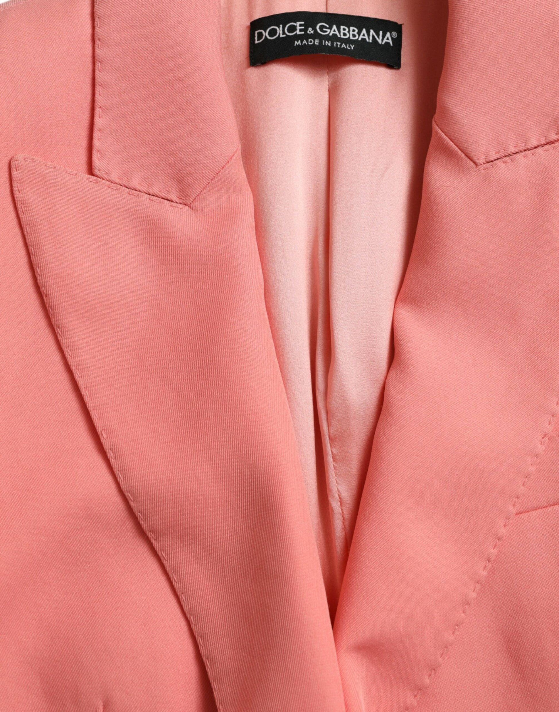 Dolce & Gabbana Chic Pink Peak Lapel Blazer - ACCEXO