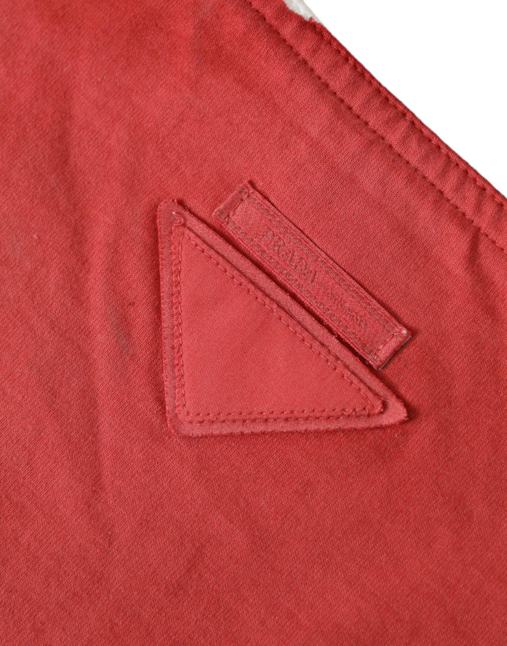 Prada Chic Red and White Fabric Tote Bag - ACCEXO