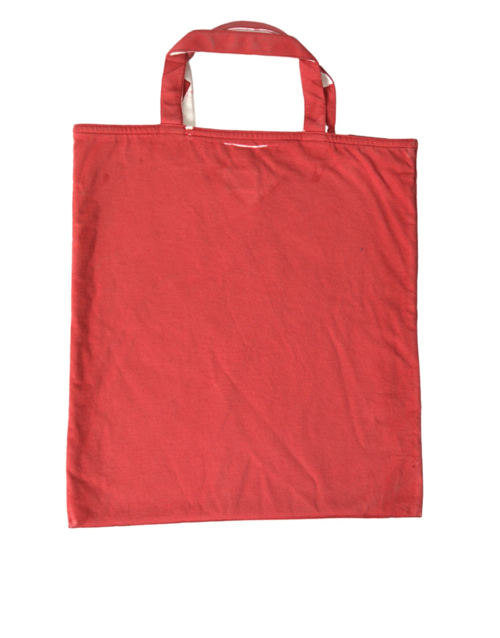 Prada Chic Red and White Fabric Tote Bag - ACCEXO