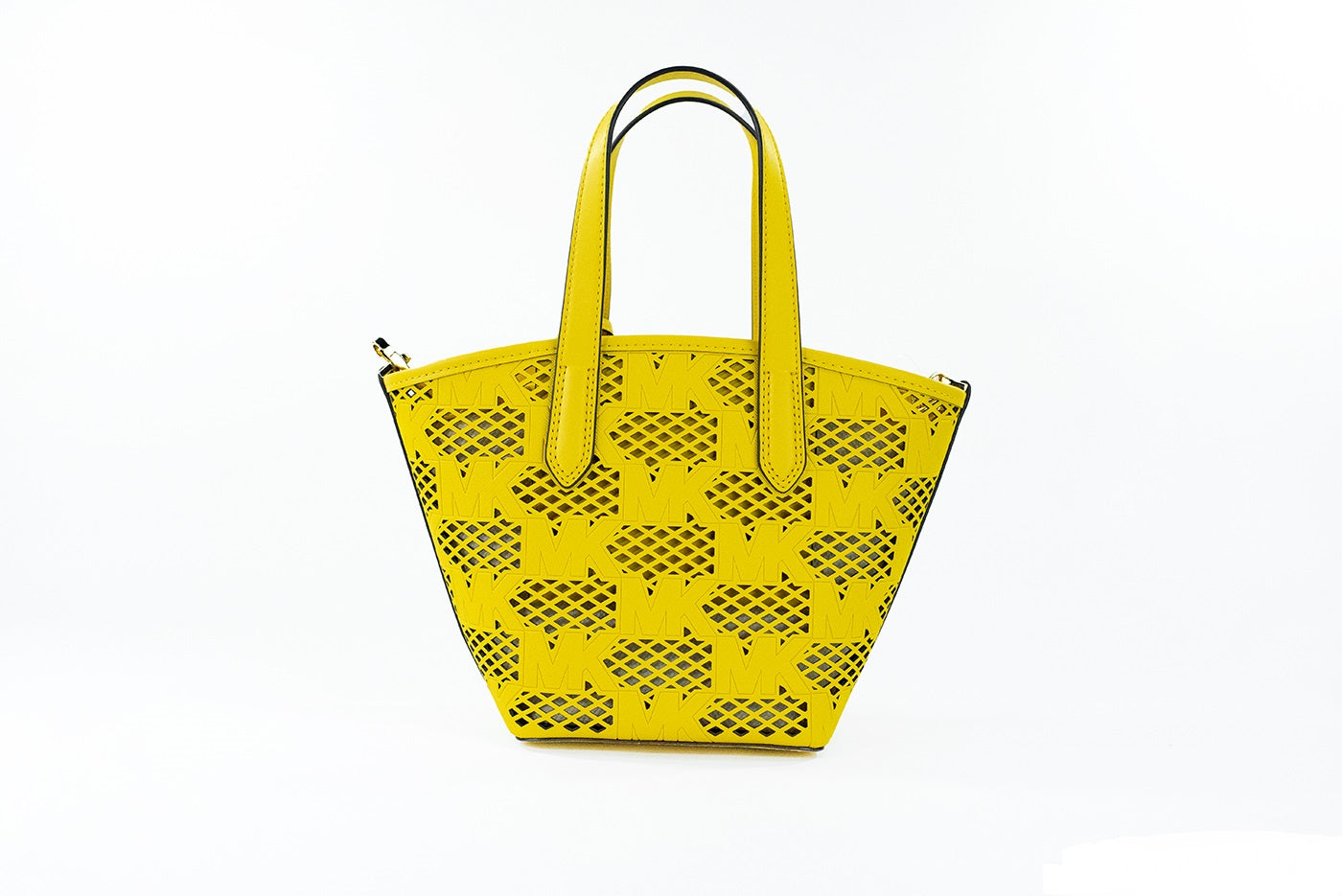 Michael Kors Kimber Small Daffodil Leather 2-in-1 Zip Tote Messenger Bag Purse - ACCEXO