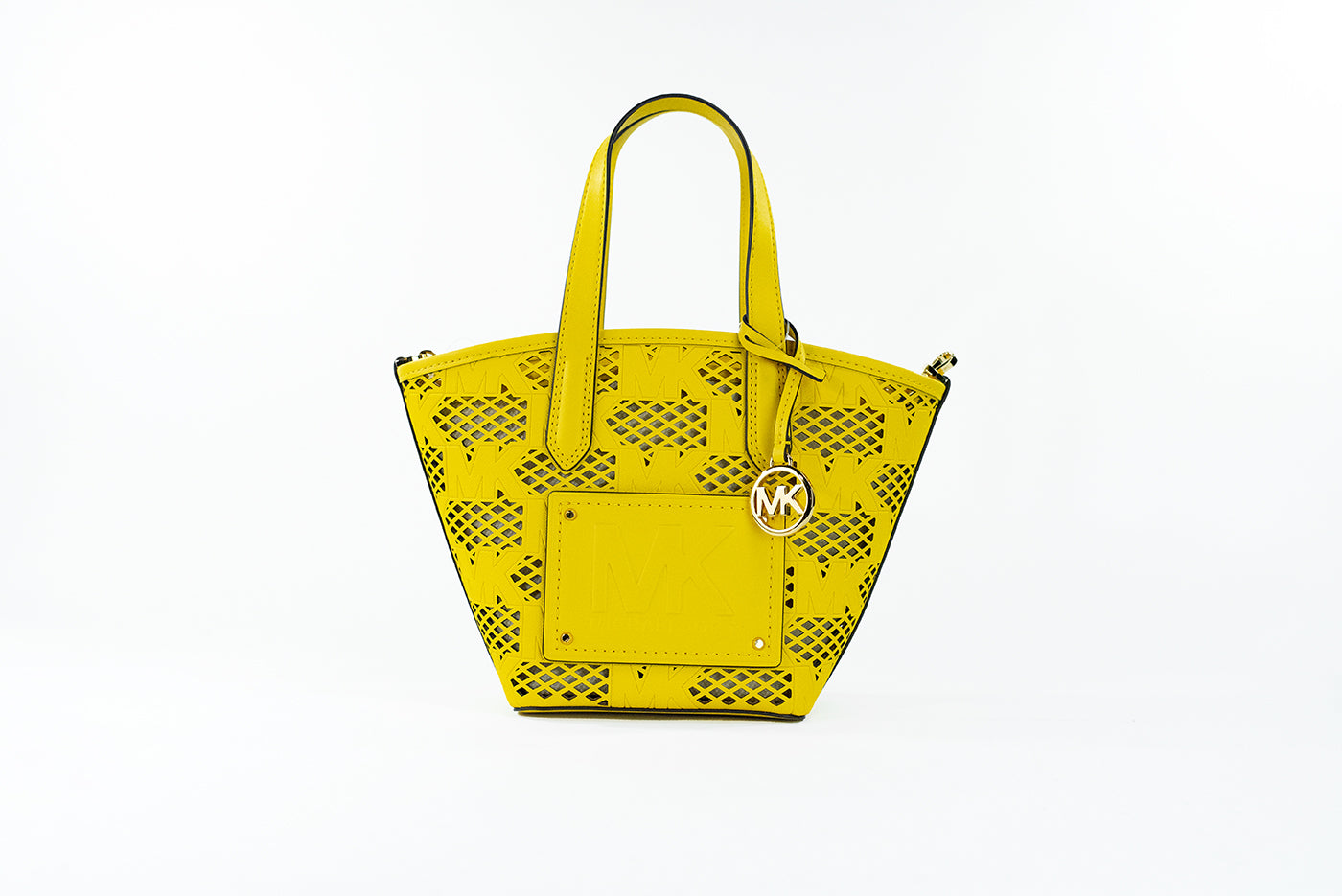 Michael Kors Kimber Small Daffodil Leather 2-in-1 Zip Tote Messenger Bag Purse - ACCEXO