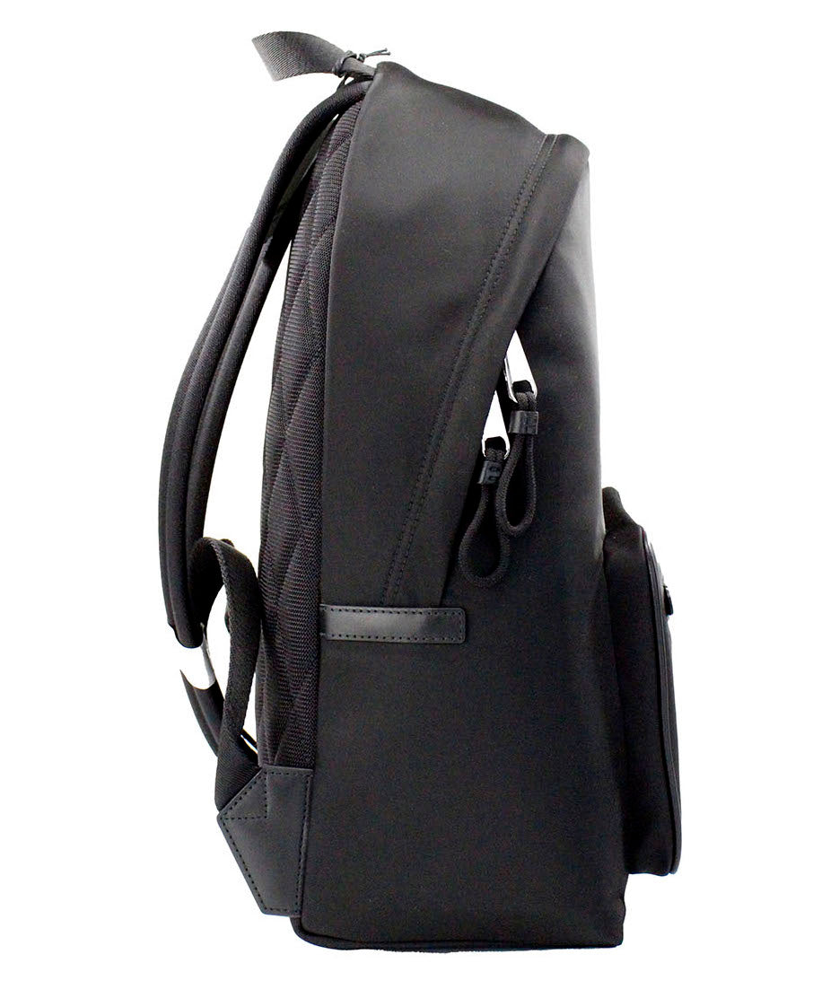 Burberry Abbeydale Branded Stamp Black Nylon Backpack Shoulder Bookbag - ACCEXO