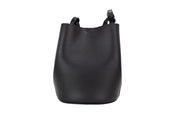 Burberry Lorne Small Black Haymarket Check Pebble Leather Bucket Handbag Purse - ACCEXO