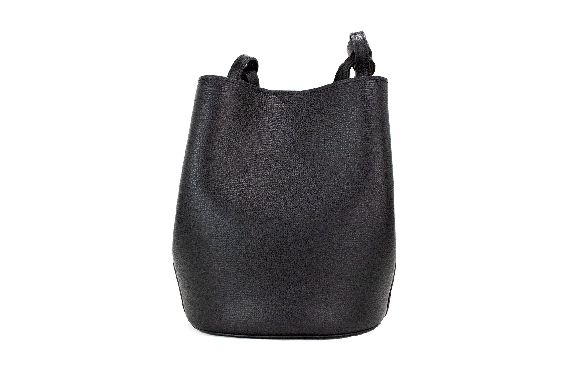Burberry Lorne Small Black Haymarket Check Pebble Leather Bucket Handbag Purse - ACCEXO