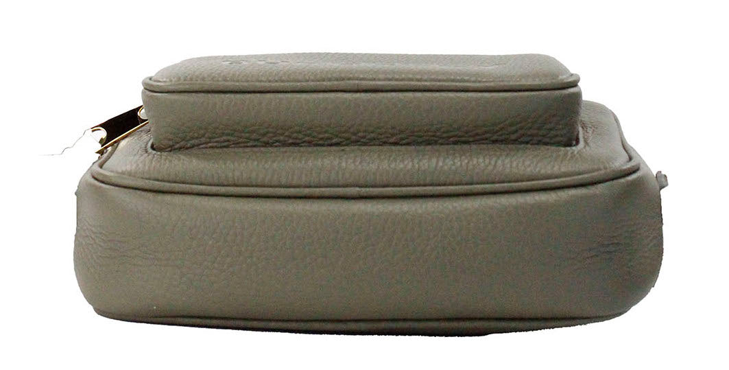 Burberry Small Branded Dark Fern Green Grainy Leather Camera Crossbody Bag - ACCEXO