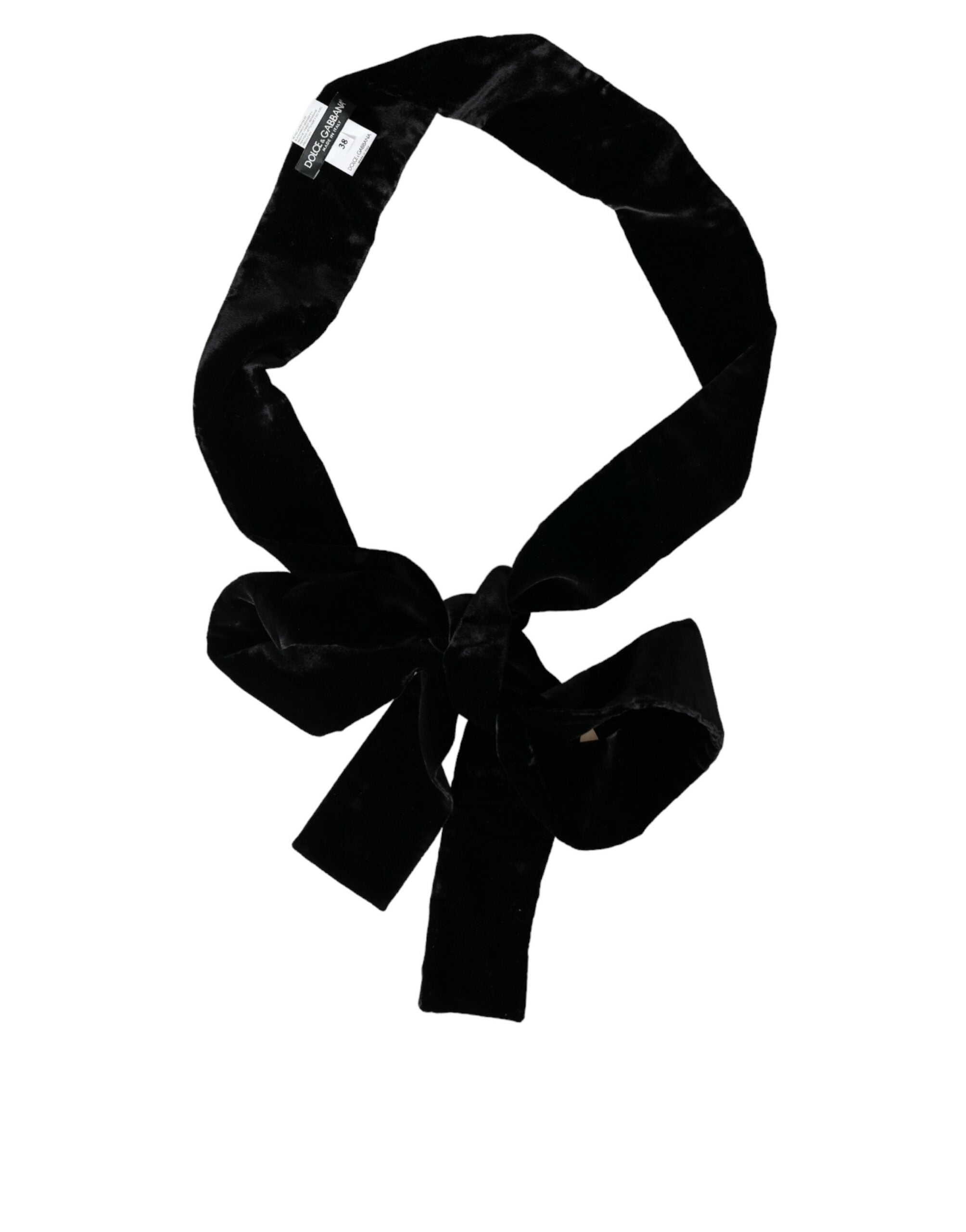 Dolce & Gabbana Black Viscose Wide Waist Women Belt - ACCEXO