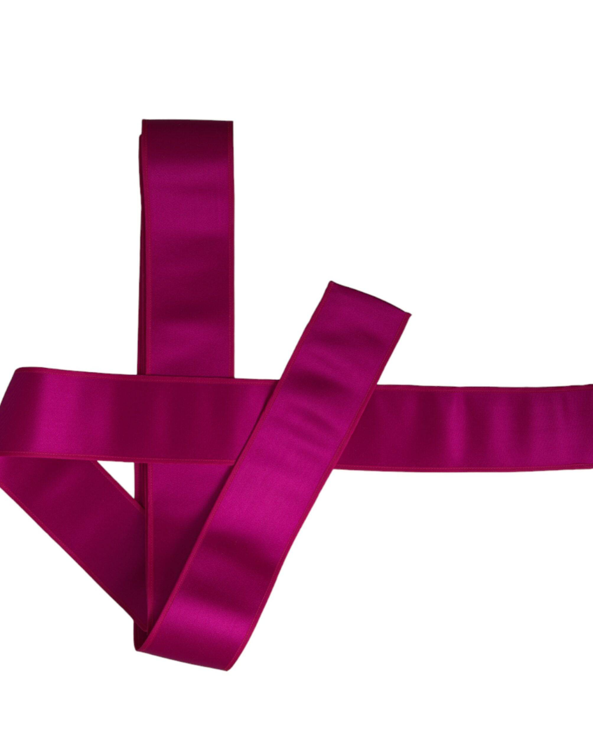 Dolce & Gabbana Fuchsia Pink Silk Waist Women Belt - ACCEXO