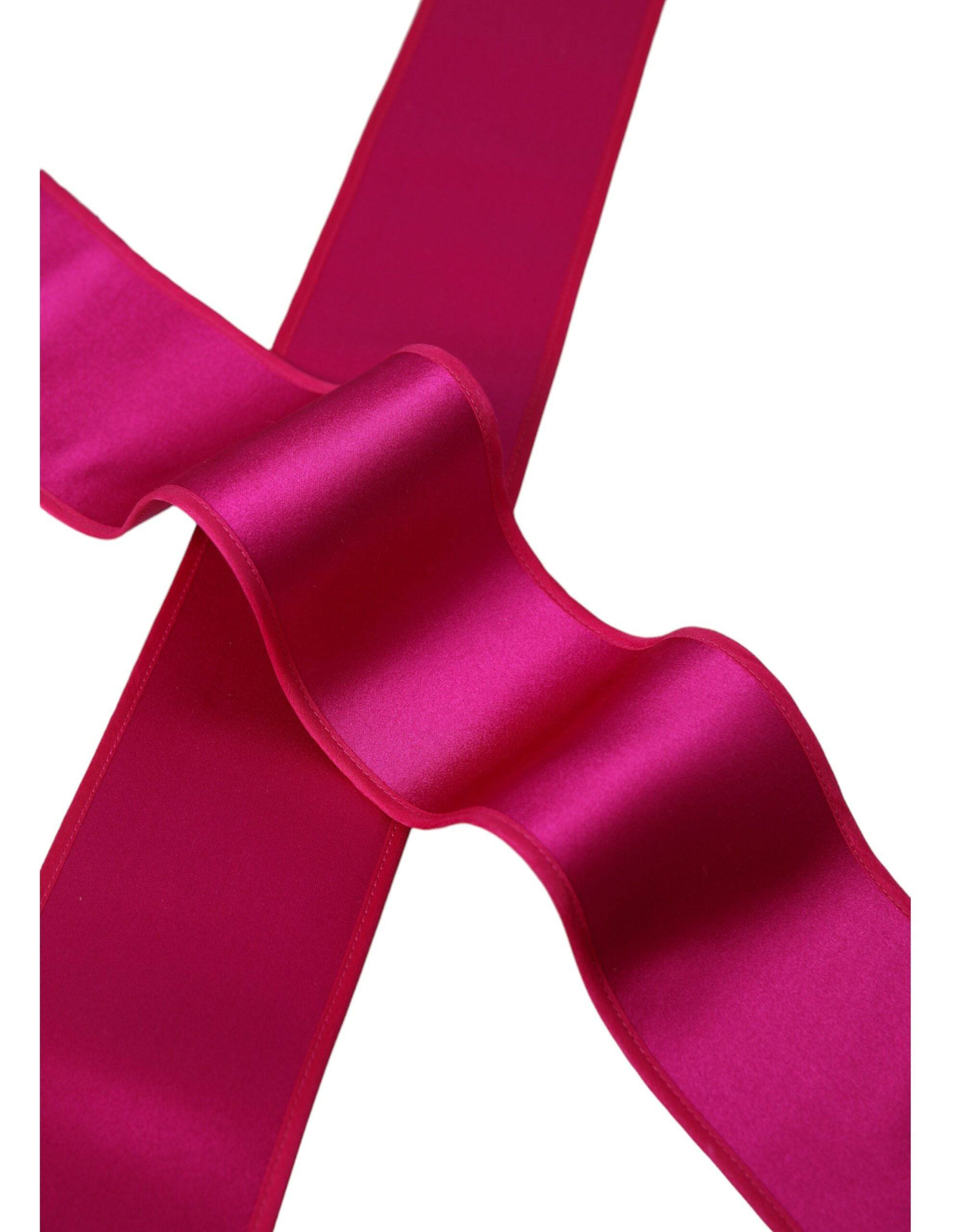 Dolce & Gabbana Fuchsia Pink Silk Waist Women Belt - ACCEXO