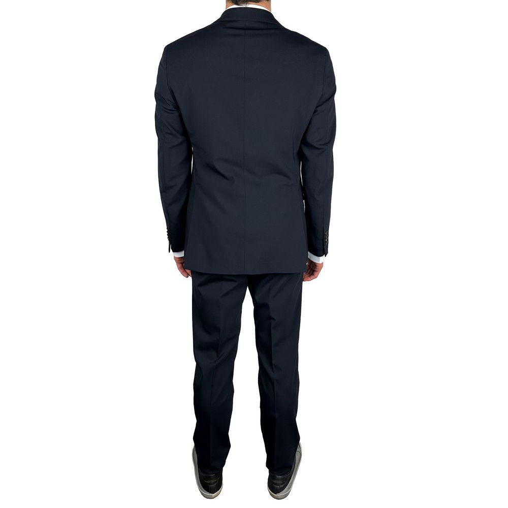 Aquascutum Blue Wool Men's Suit - ACCEXO
