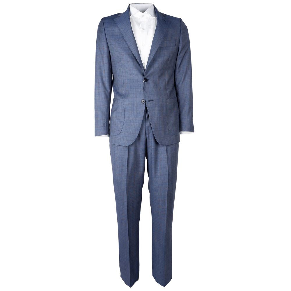 Made in Italy Blue Wool Men Suit - ACCEXO