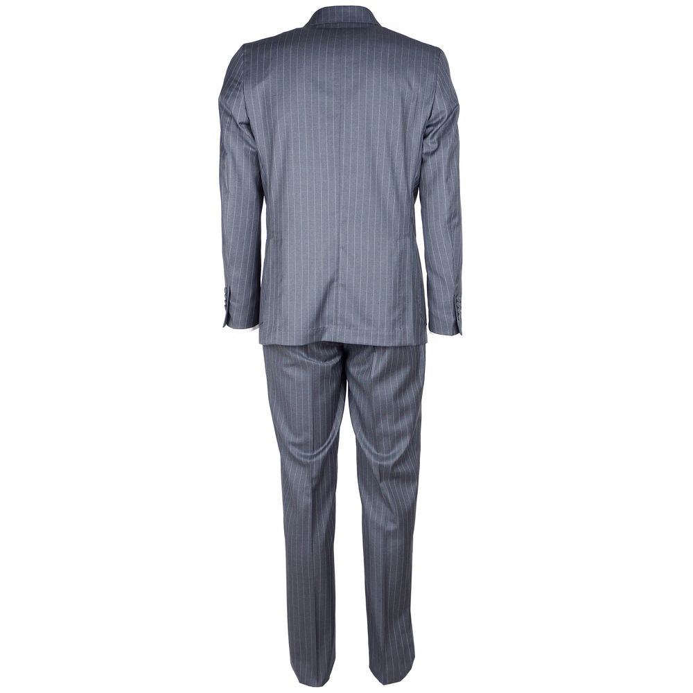 Made in Italy Gray Wool Men Suit - ACCEXO