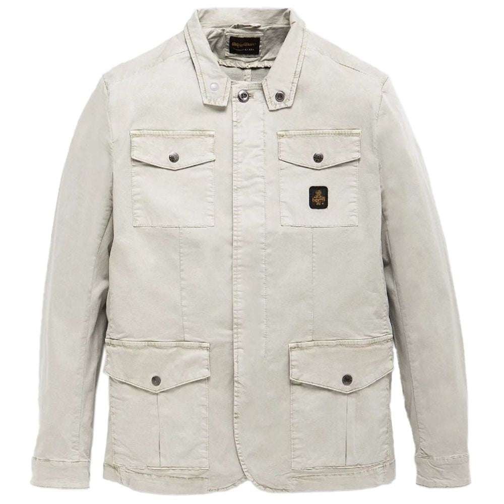 Refrigiwear Sleek Beige Four-Pocket Cotton Jacket - ACCEXO