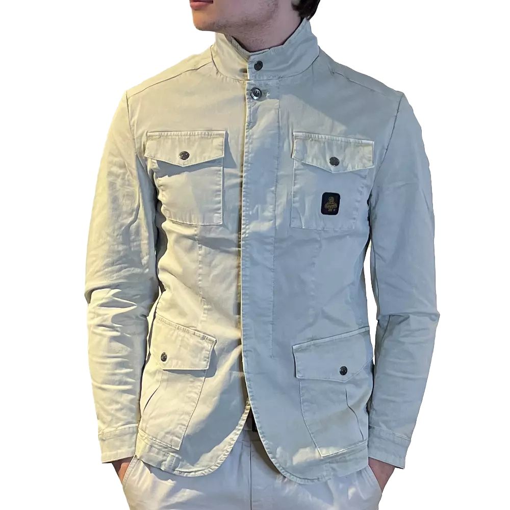 Refrigiwear Sleek Beige Four-Pocket Cotton Jacket - ACCEXO
