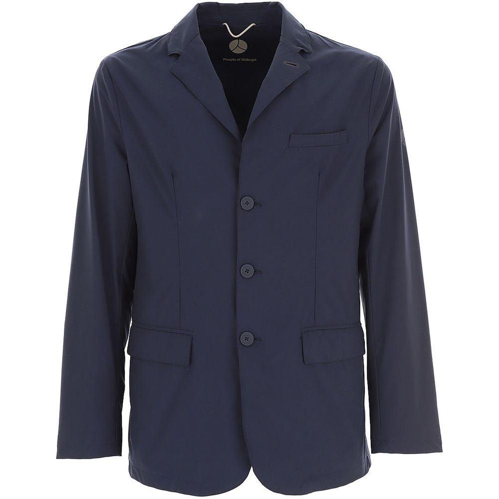 People Of Shibuya Elegant Water-Repellent Blue Jacket - ACCEXO
