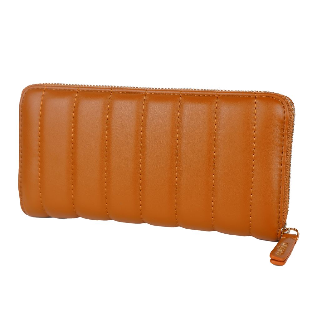 Ungaro Chic Quilted Faux Leather Wallet in Brown - ACCEXO