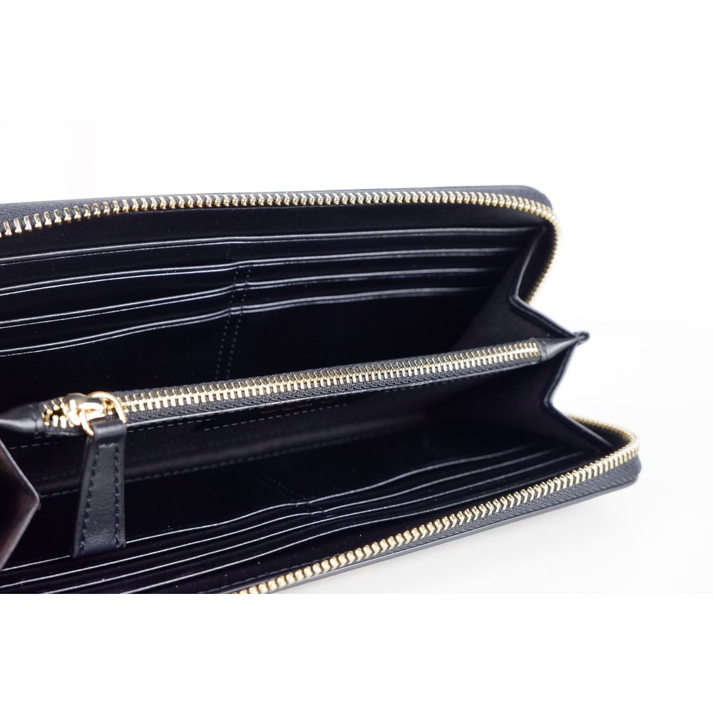 Ungaro Elegant Leather Zippered Wallet in Classic Black - ACCEXO