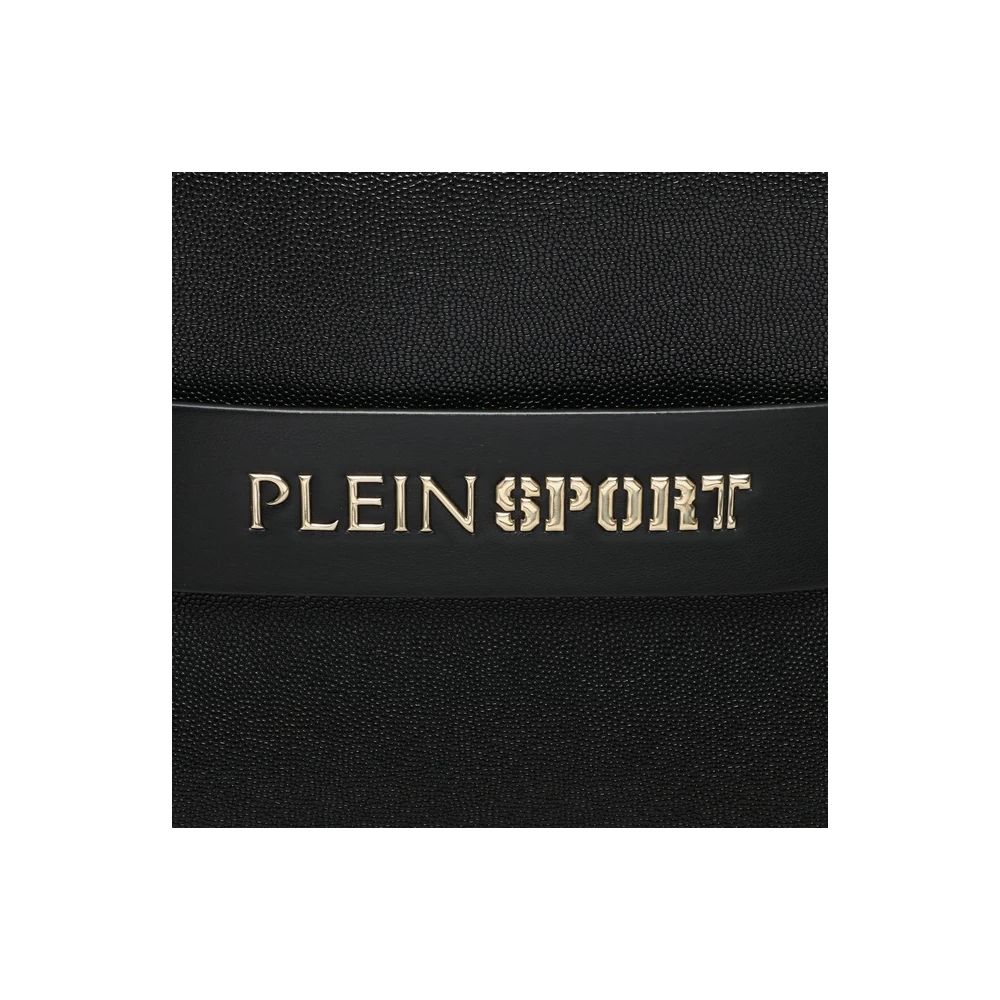 Plein Sport Chic Ebony Tote with Silver Logo Accent - ACCEXO