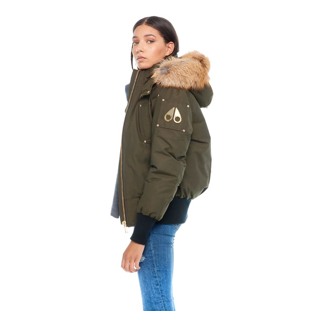 Moose Knuckles Army Nylon Women Bomber Jacket - ACCEXO