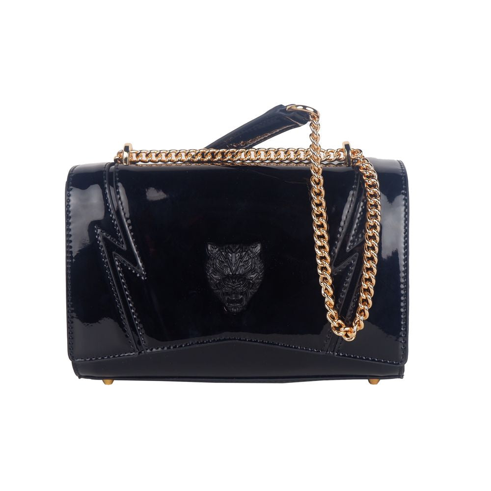 Plein Sport Chic Patent Effect Chain Shoulder Bag - ACCEXO
