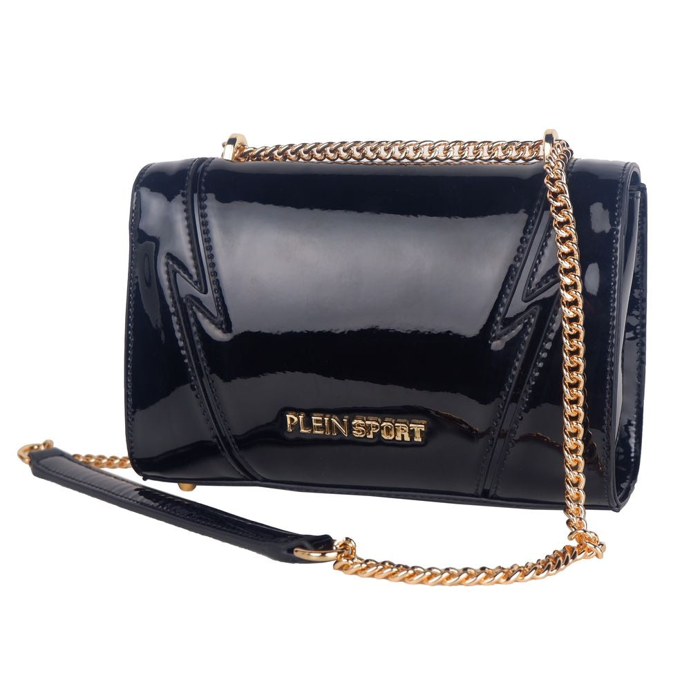 Plein Sport Chic Patent Effect Chain Shoulder Bag - ACCEXO