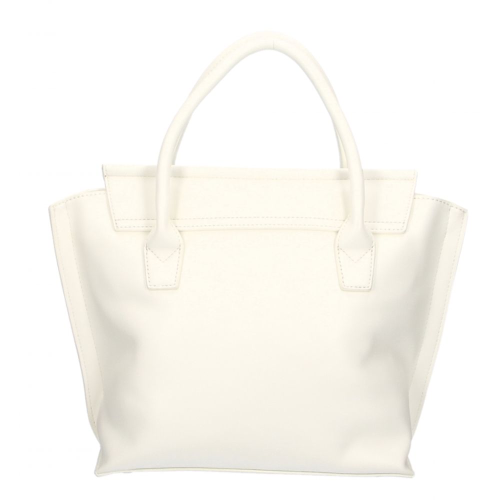 Plein Sport Elegant White Handbag With Magnetic Closure - ACCEXO