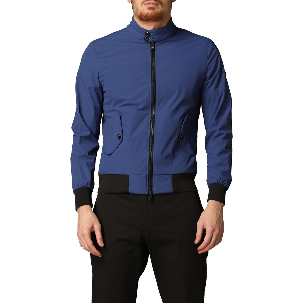 Refrigiwear Elegant Blue Bielastic Bomber Jacket - ACCEXO