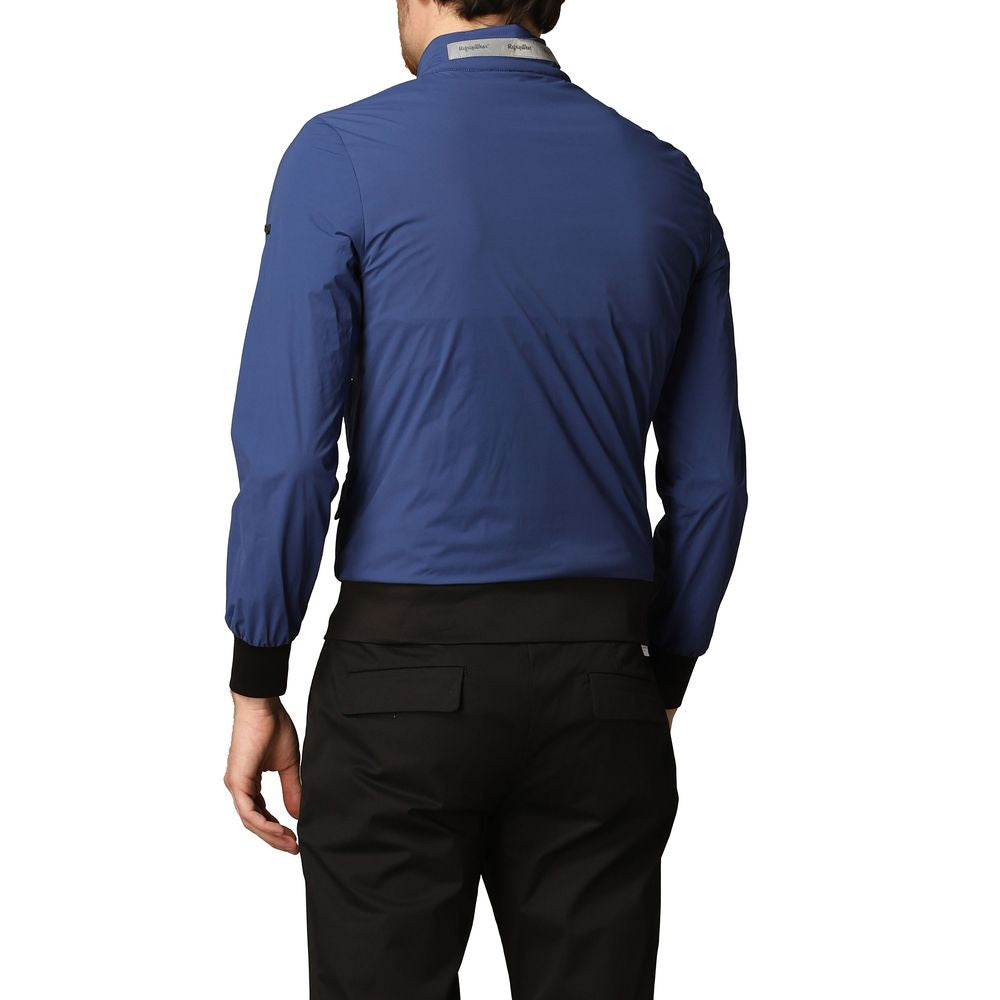 Refrigiwear Elegant Blue Bielastic Bomber Jacket - ACCEXO