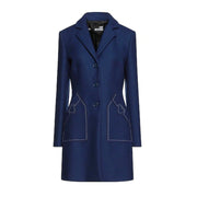 Love Moschino Elegant Embroidered Heart Wool Coat - ACCEXO