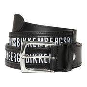 Bikkembergs Black Calfskin Men Belt - ACCEXO