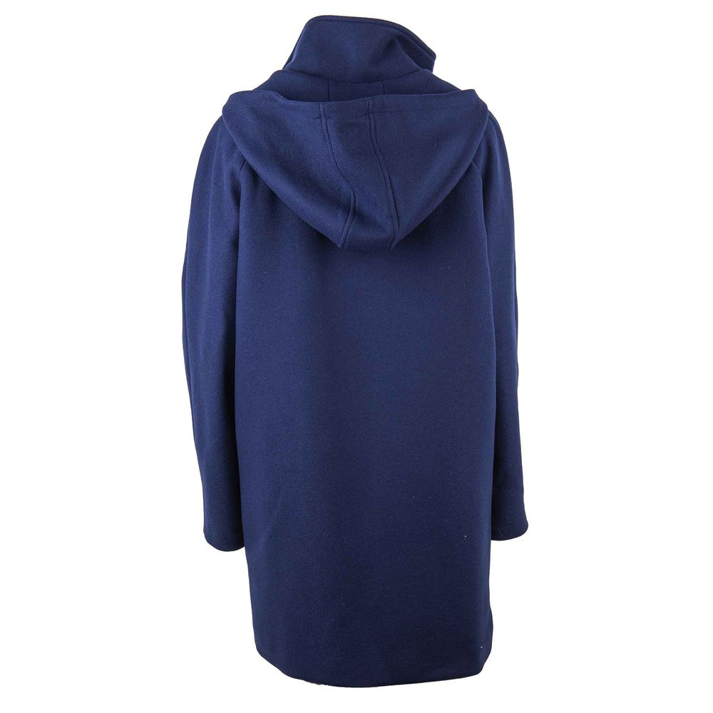 Love Moschino Blue Wool Women Coat - ACCEXO