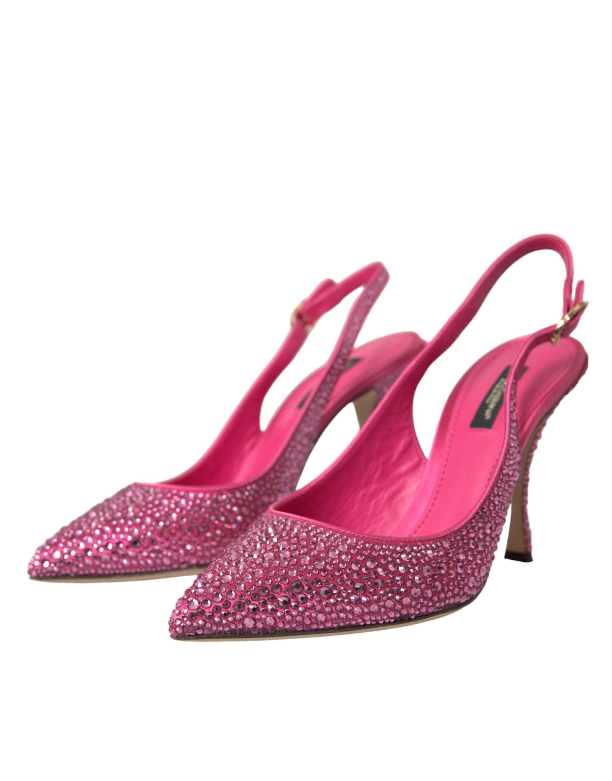 Dolce & Gabbana Pink Slingbacks Crystal Pumps Shoes - ACCEXO