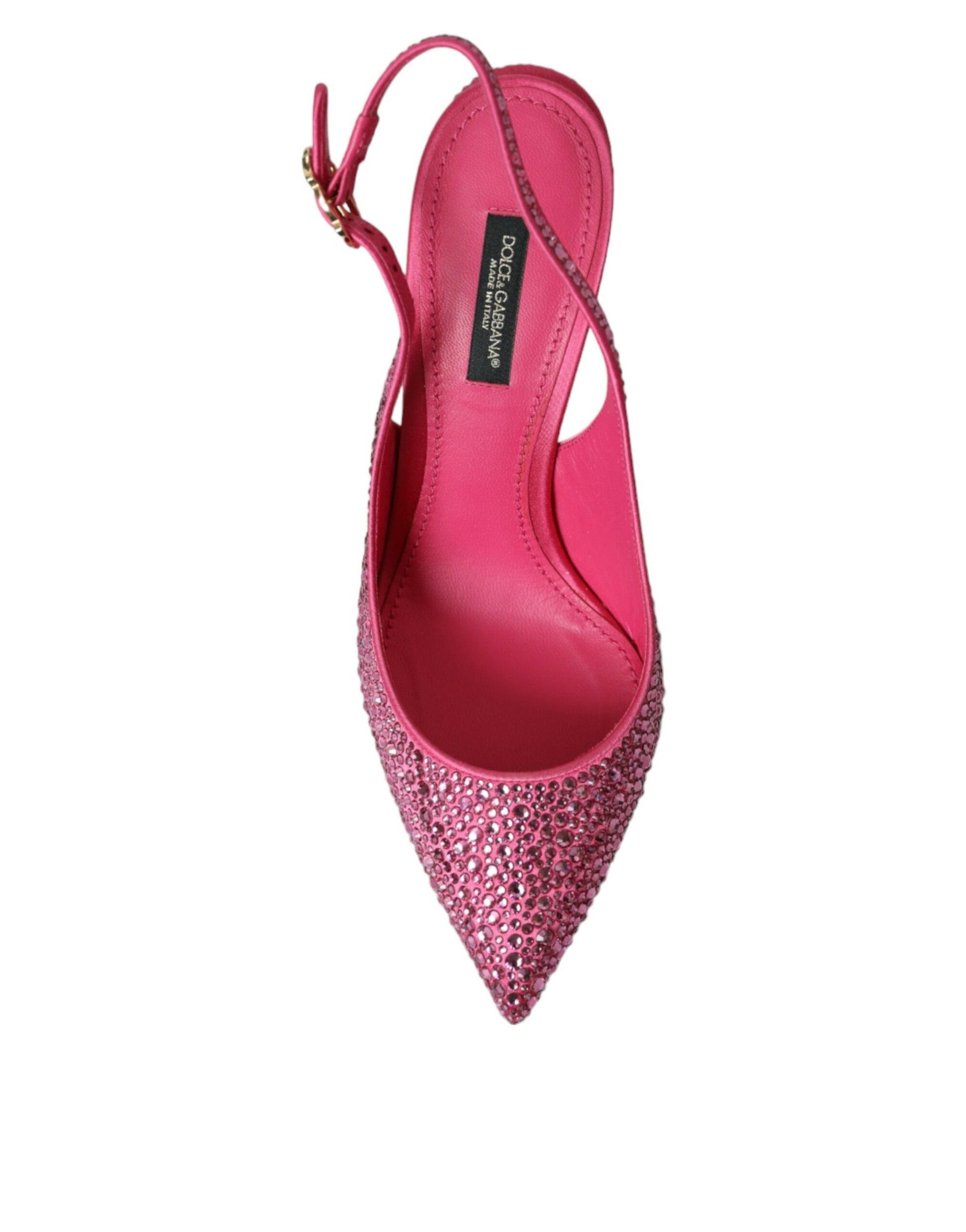 Dolce & Gabbana Pink Slingbacks Crystal Pumps Shoes - ACCEXO