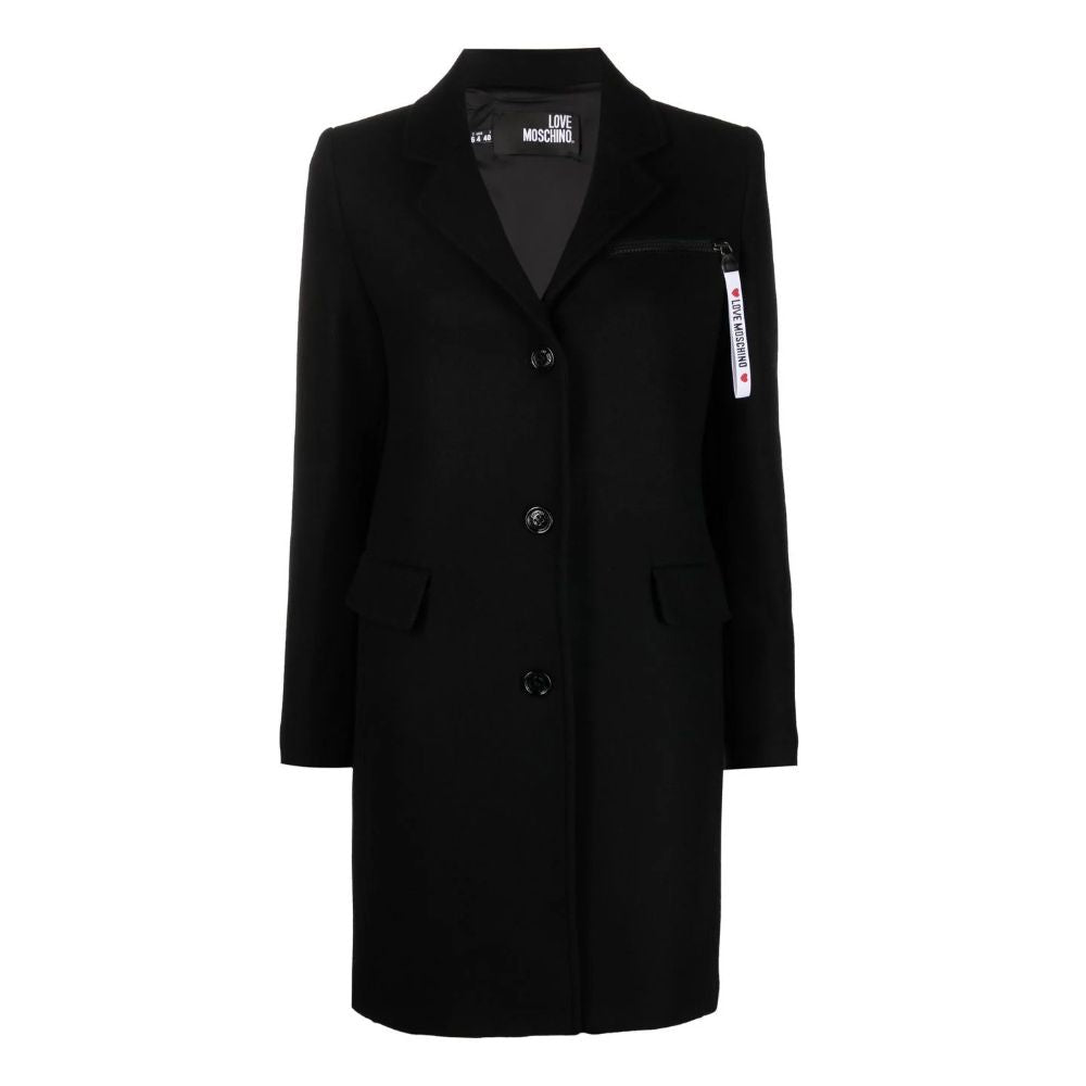 Love Moschino Black Wool Jackets & Coat - ACCEXO