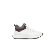Cerruti 1881 White Leather Women Platform Sneaker - ACCEXO