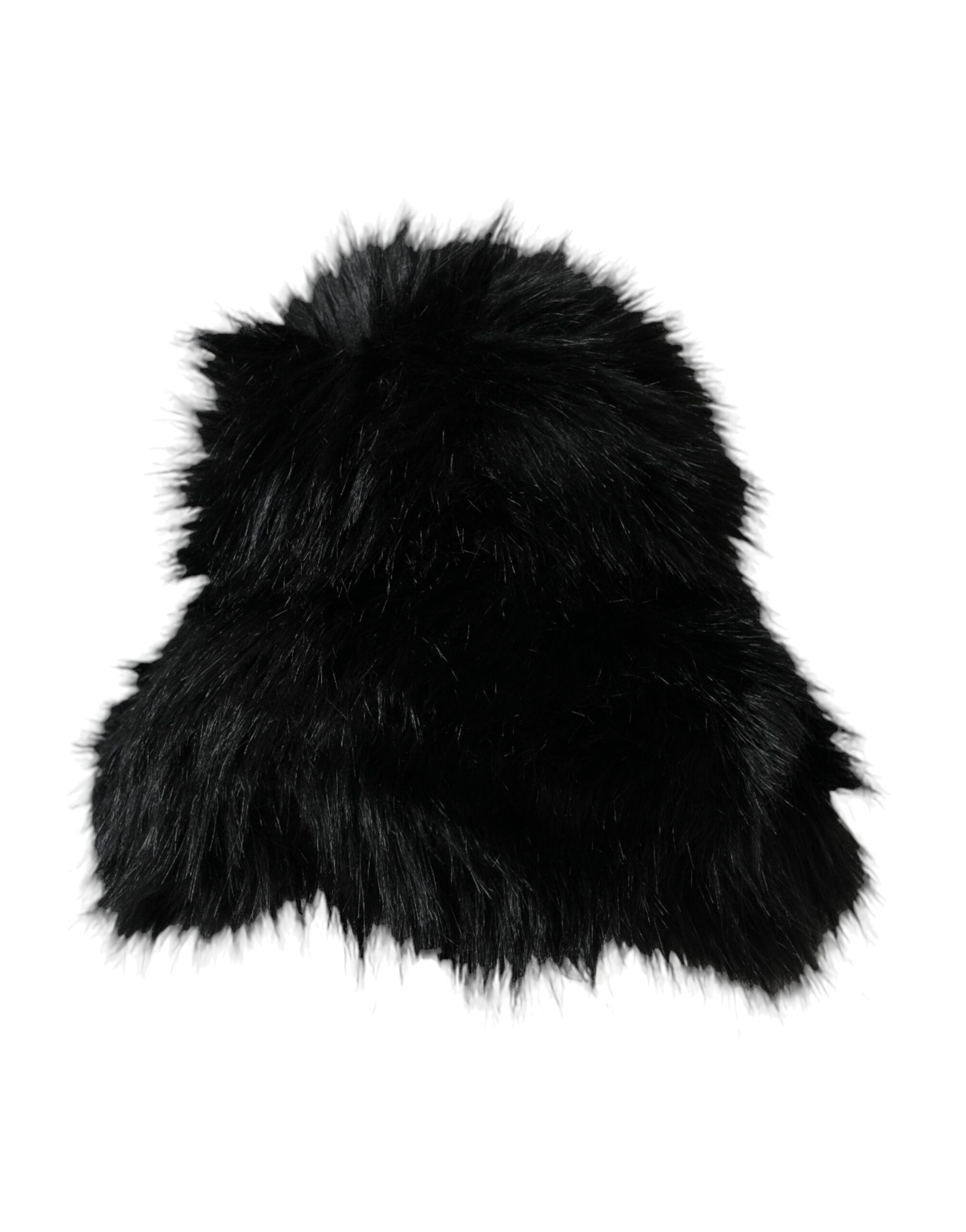 Dolce & Gabbana Black Faux Fur Womens Bucket Hat - ACCEXO