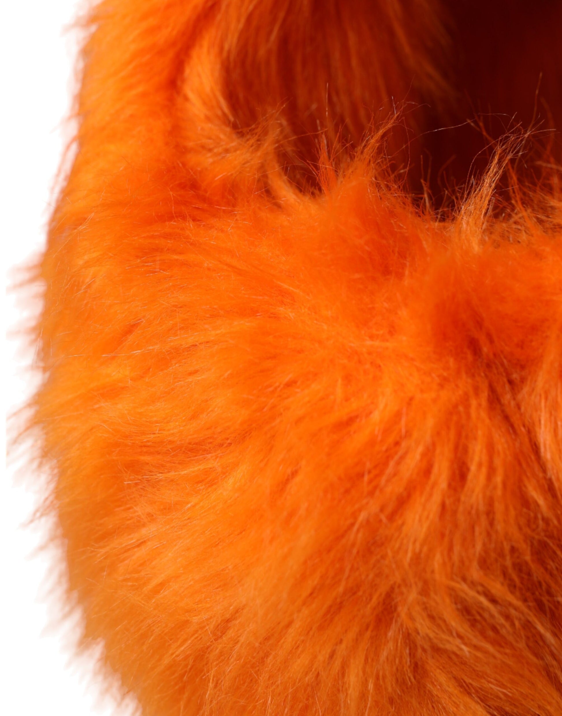 Dolce & Gabbana Orange Faux Fur Whole Head Wrap Hat - ACCEXO