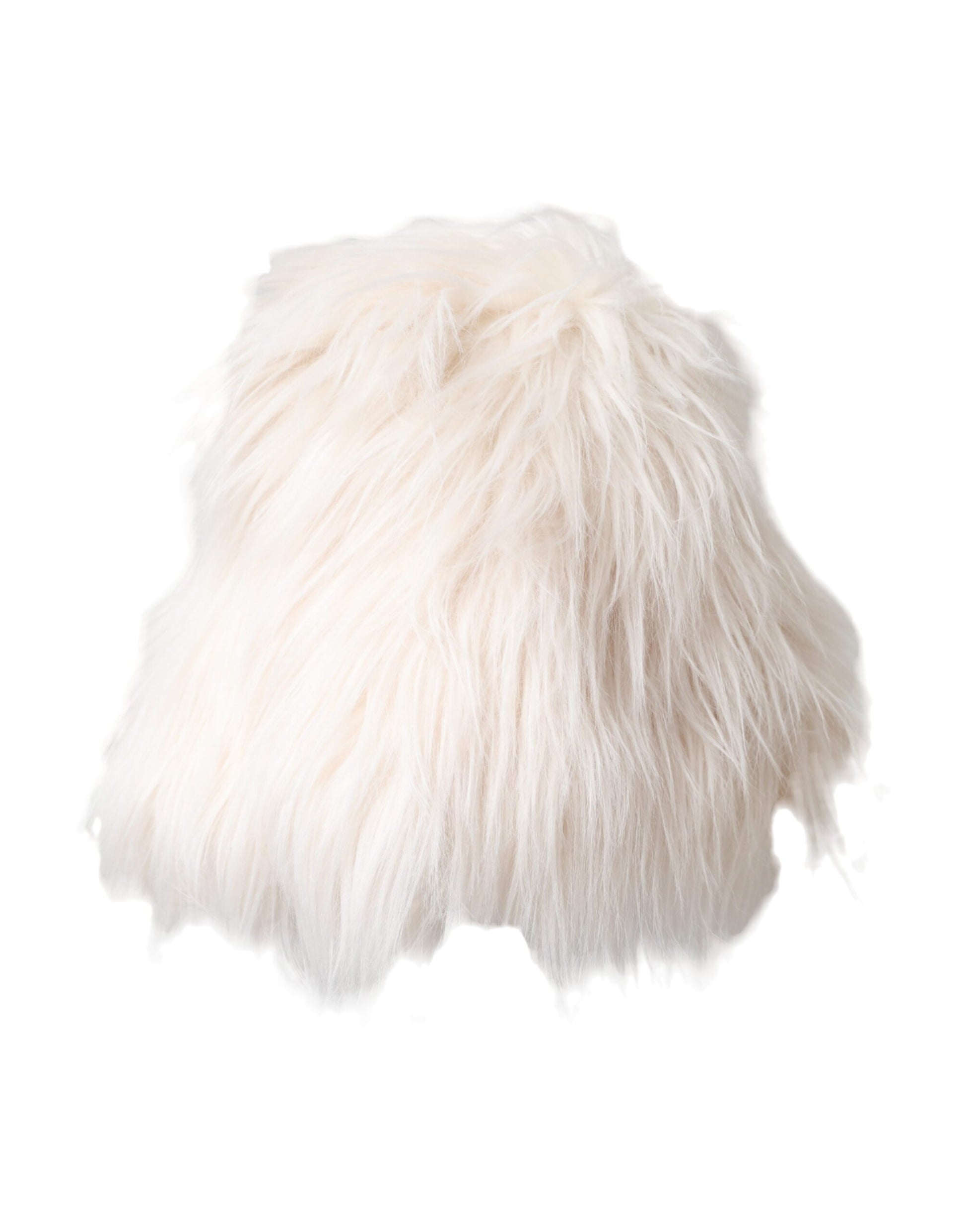 Dolce & Gabbana White Acrylic Fur Womens Bucket Hat - ACCEXO