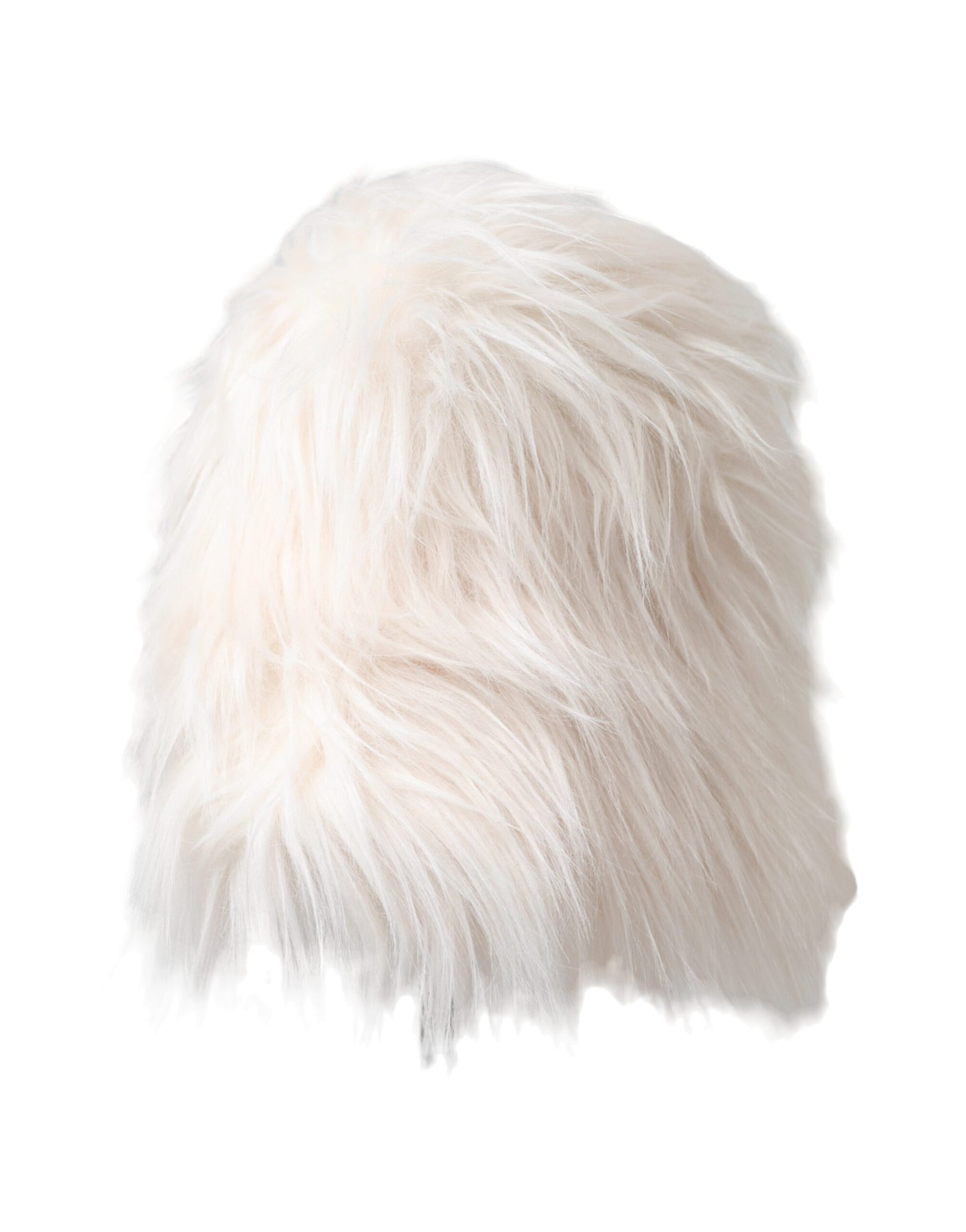 Dolce & Gabbana White Acrylic Fur Womens Bucket Hat - ACCEXO