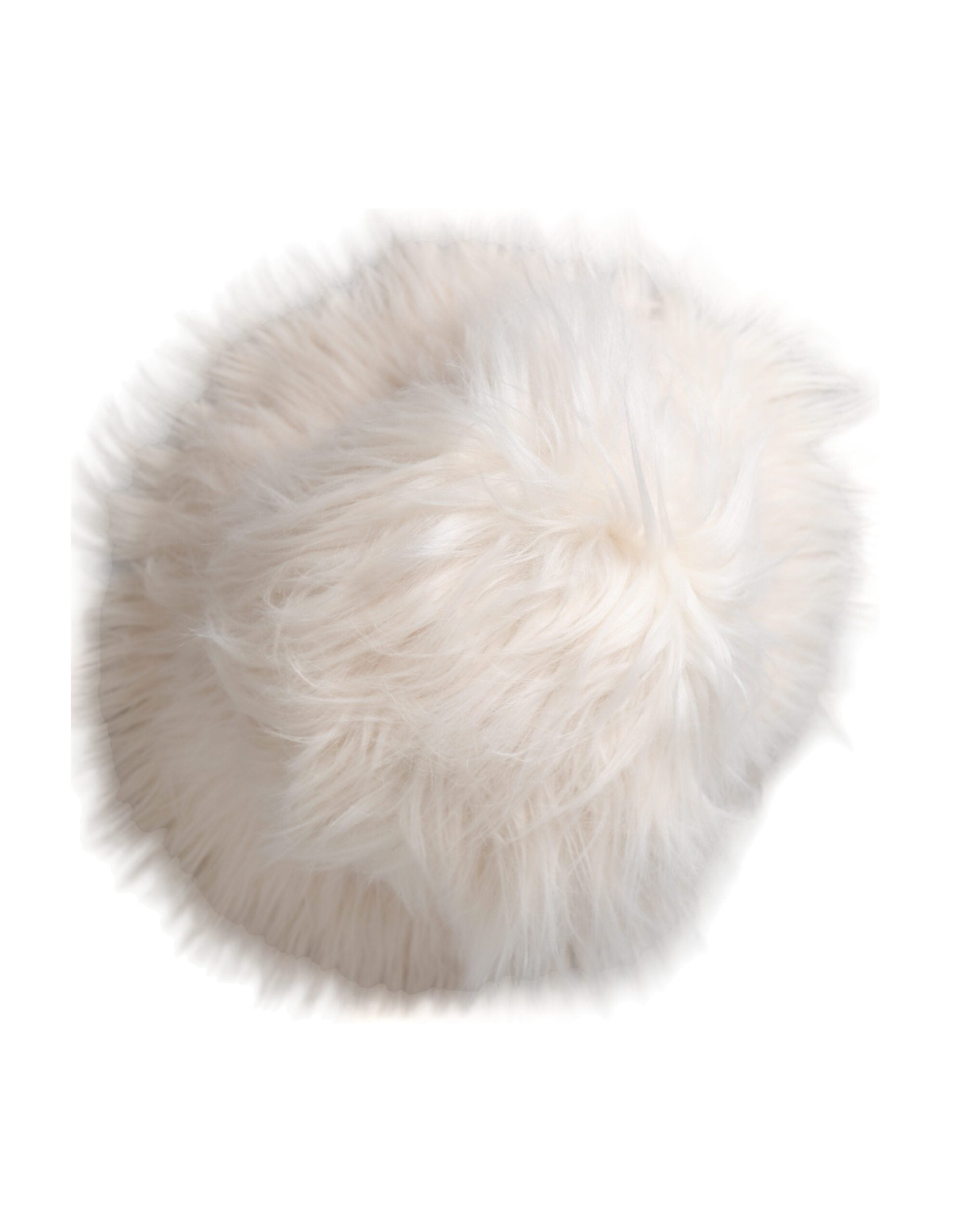 Dolce & Gabbana White Acrylic Fur Womens Bucket Hat - ACCEXO