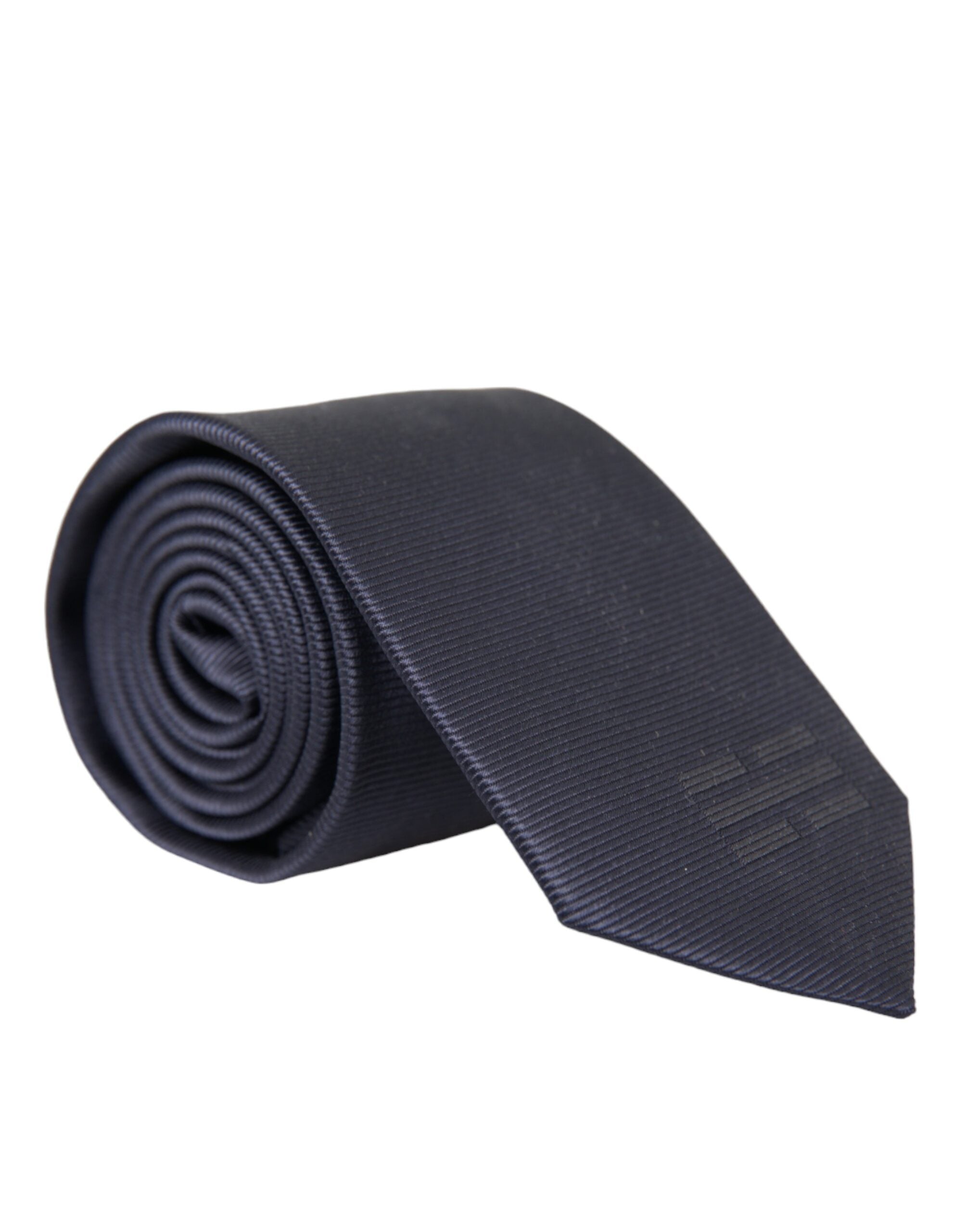 Dolce & Gabbana Blue Solid Silk Adjustable Tie Men - ACCEXO