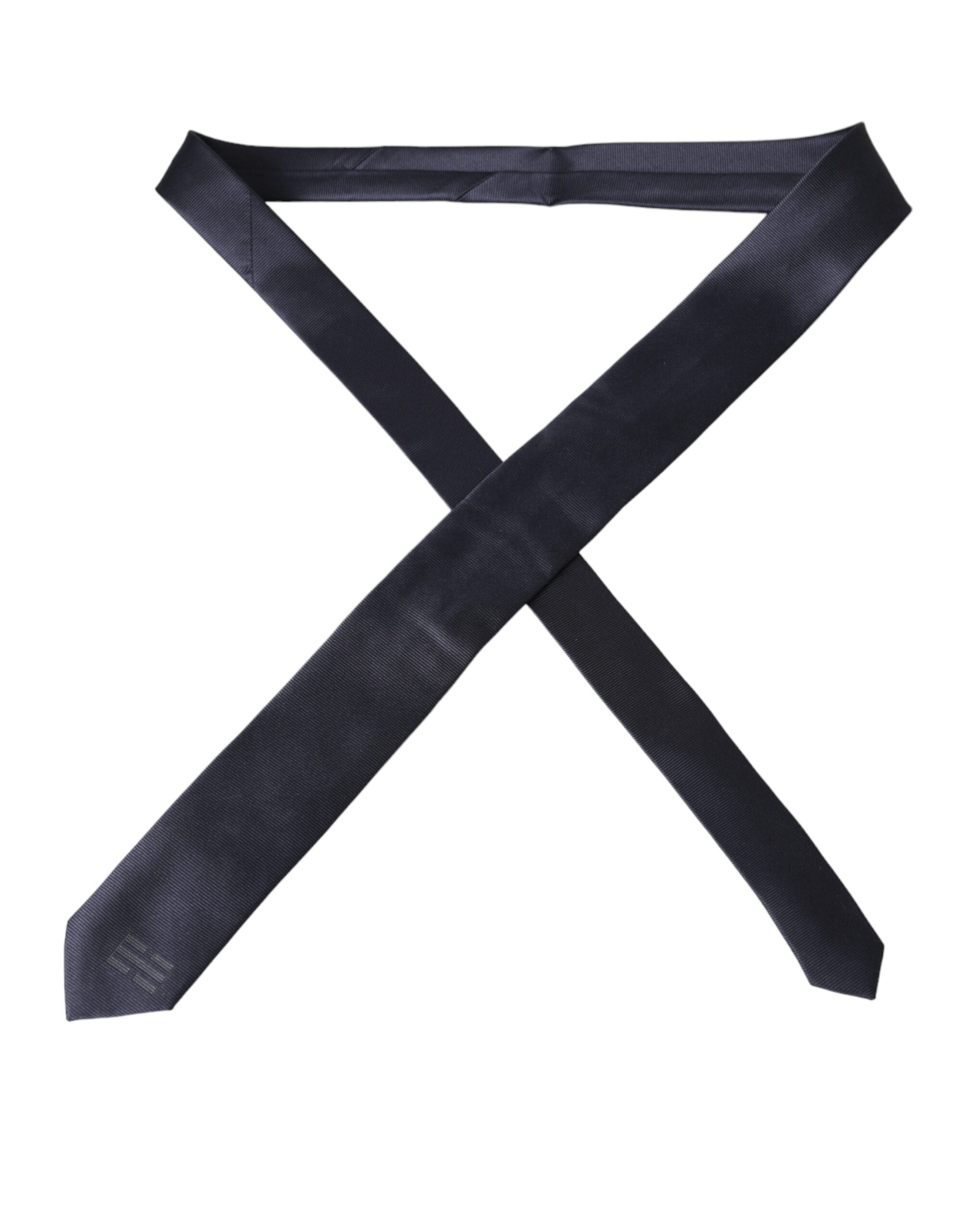 Dolce & Gabbana Blue Solid Silk Adjustable Tie Men - ACCEXO