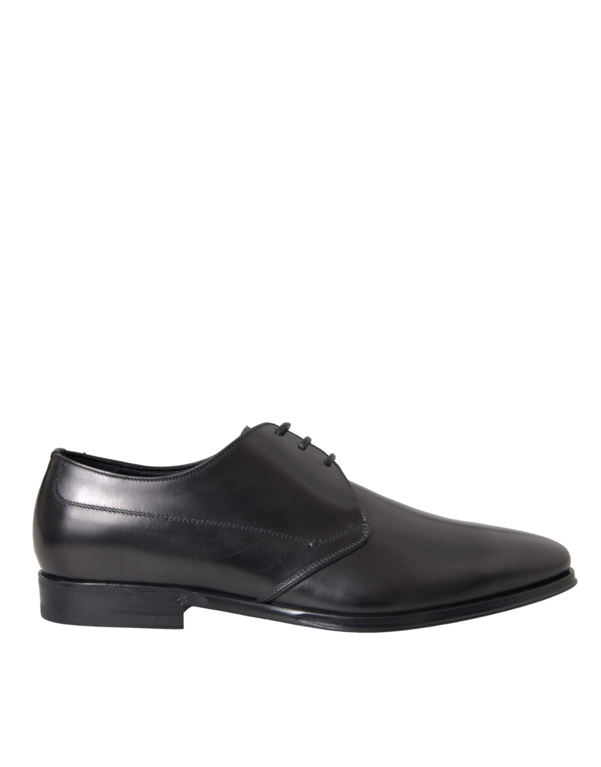 Dolce & Gabbana Black Leather Derby Formal Dress Men Shoes - ACCEXO