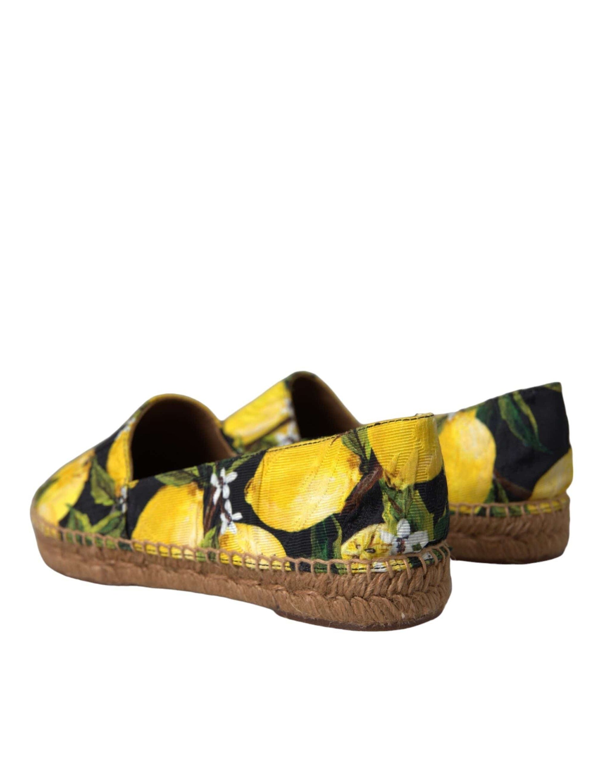 Dolce & Gabbana Multicolor Lemon Slip On Espadrilles Shoes - ACCEXO