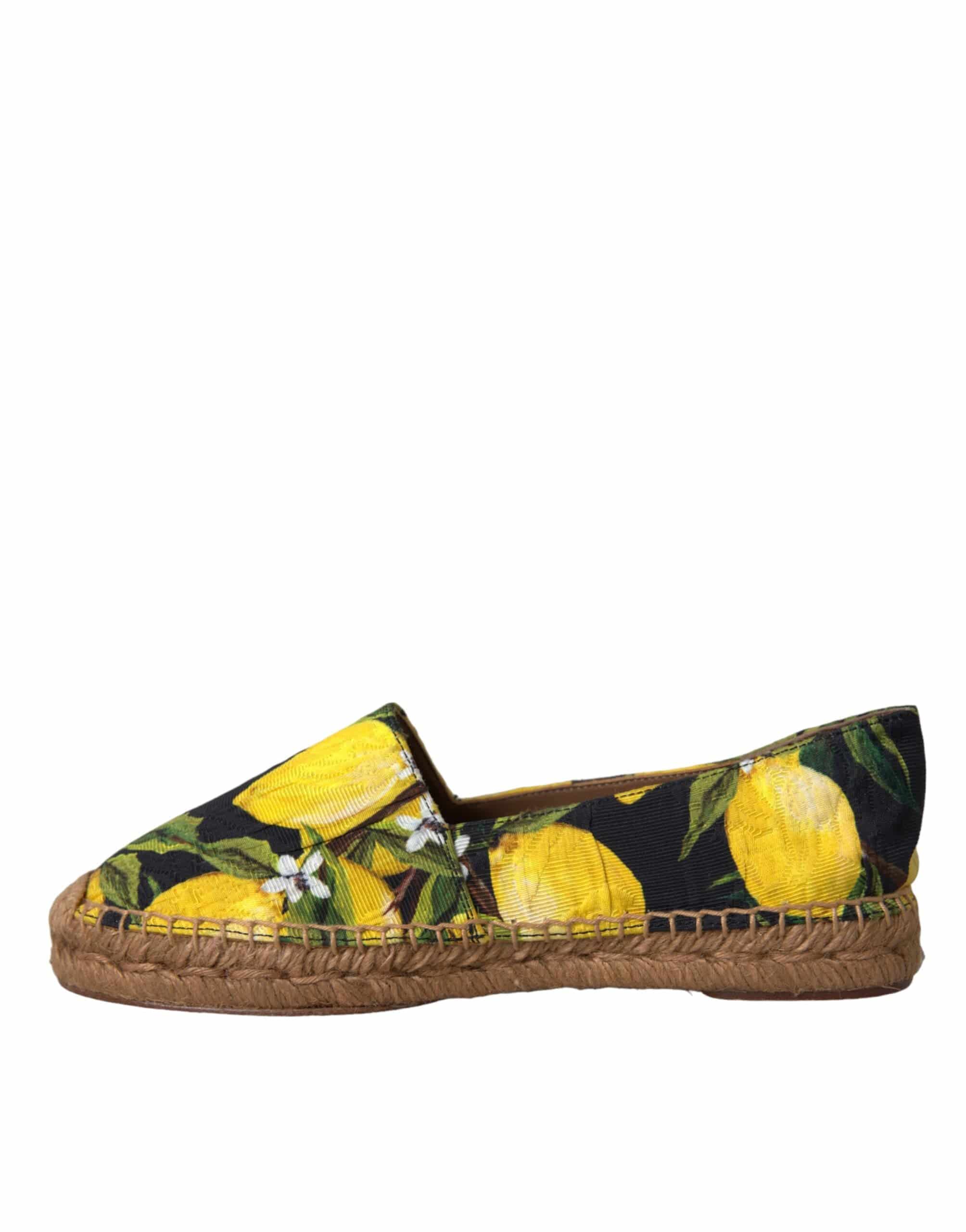 Dolce & Gabbana Multicolor Lemon Slip On Espadrilles Shoes - ACCEXO