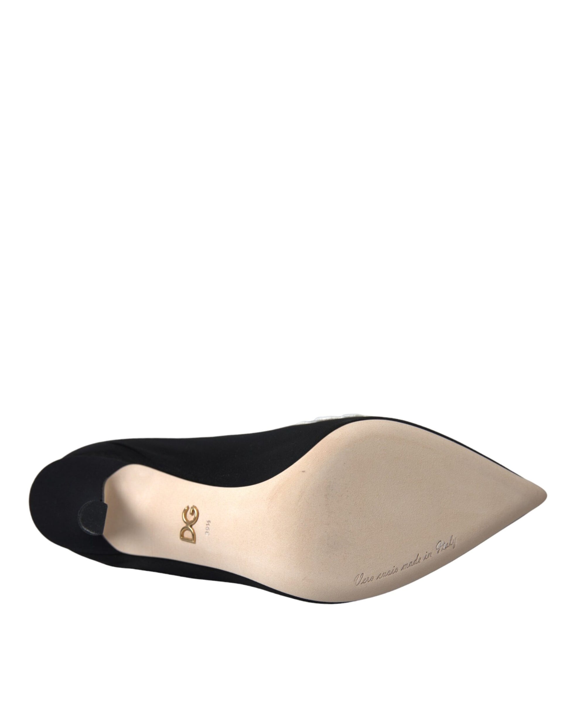 Dolce & Gabbana Black White Embroidery Slip On Boots Shoes - ACCEXO