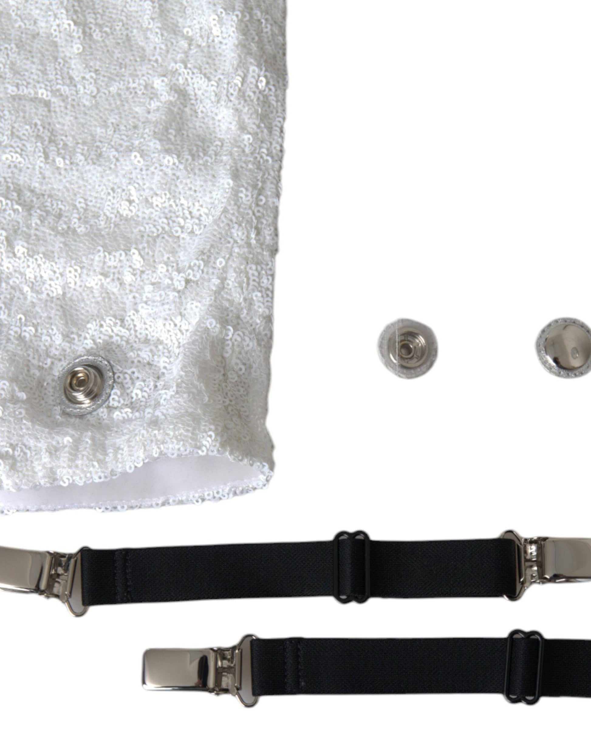 Dolce & Gabbana White Heels Stiletto Knee High Boots Shoes - ACCEXO