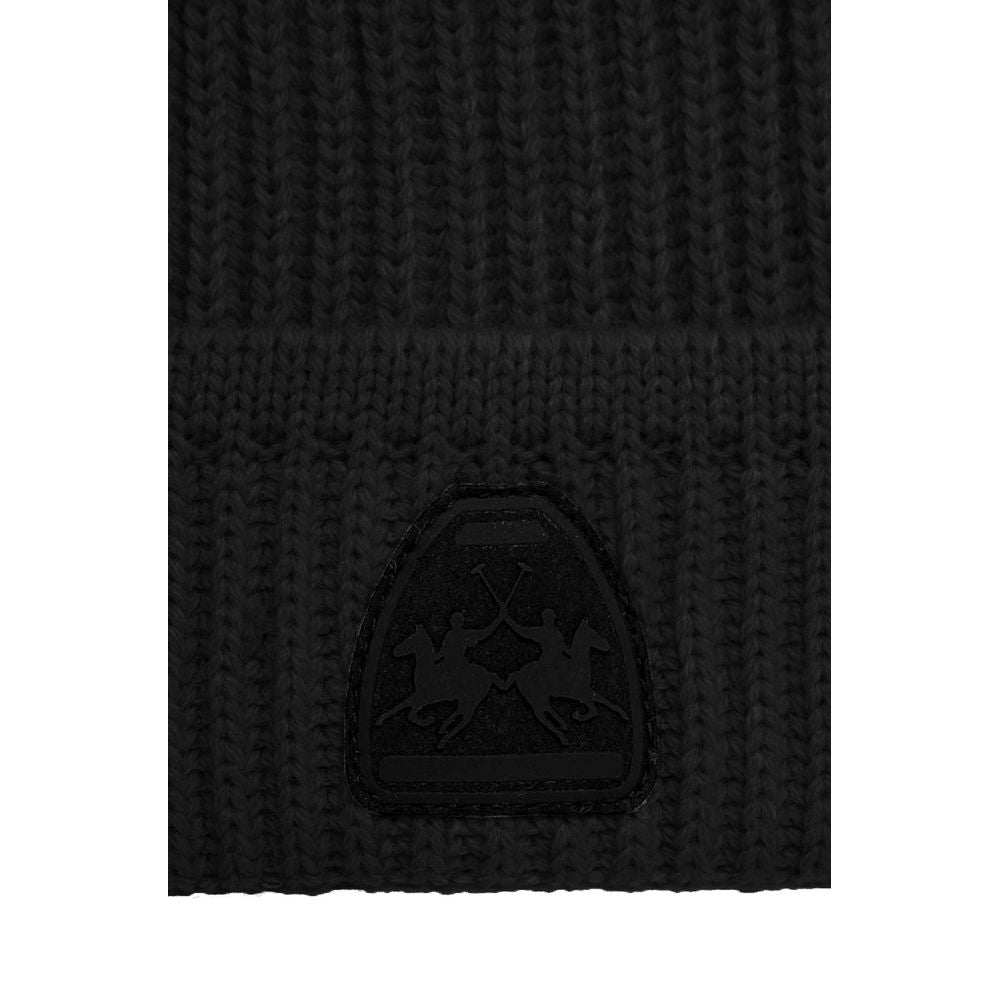 La Martina Black Acrylic Men Beanie - ACCEXO