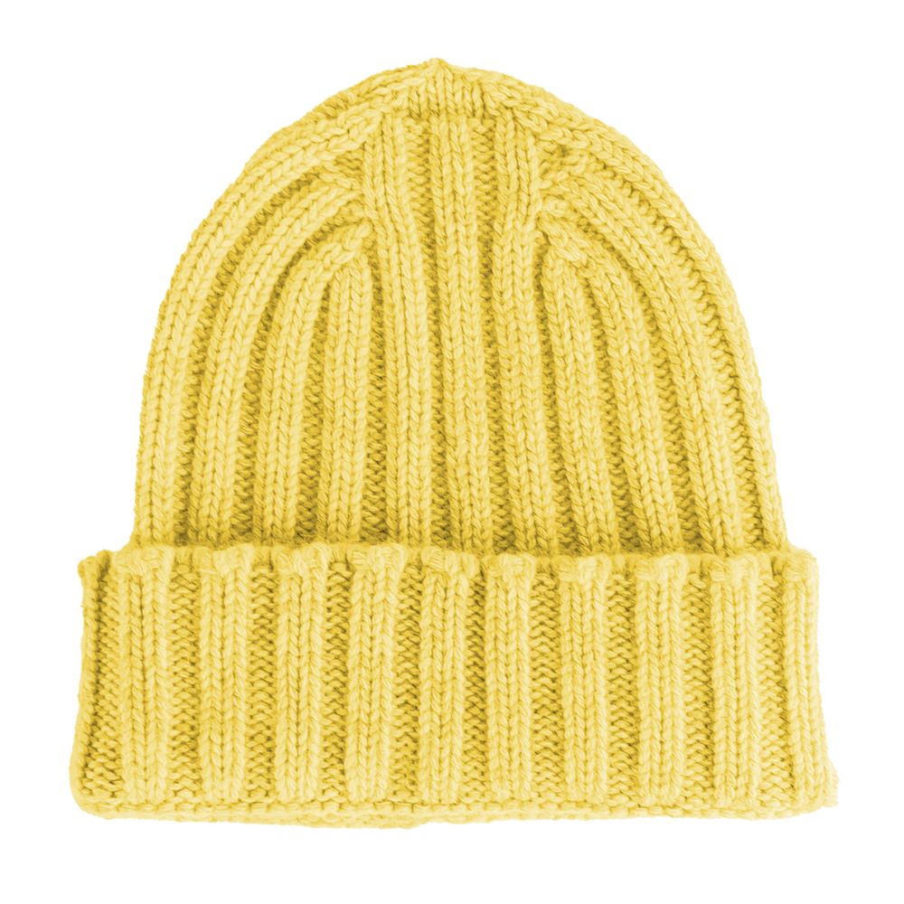 Made in Italy Yellow Cashmere Hats & Cap - ACCEXO