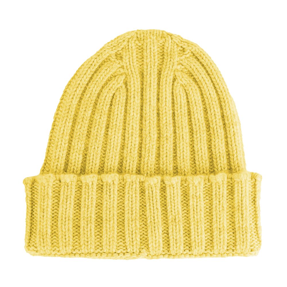 Made in Italy Yellow Cashmere Hats & Cap - ACCEXO