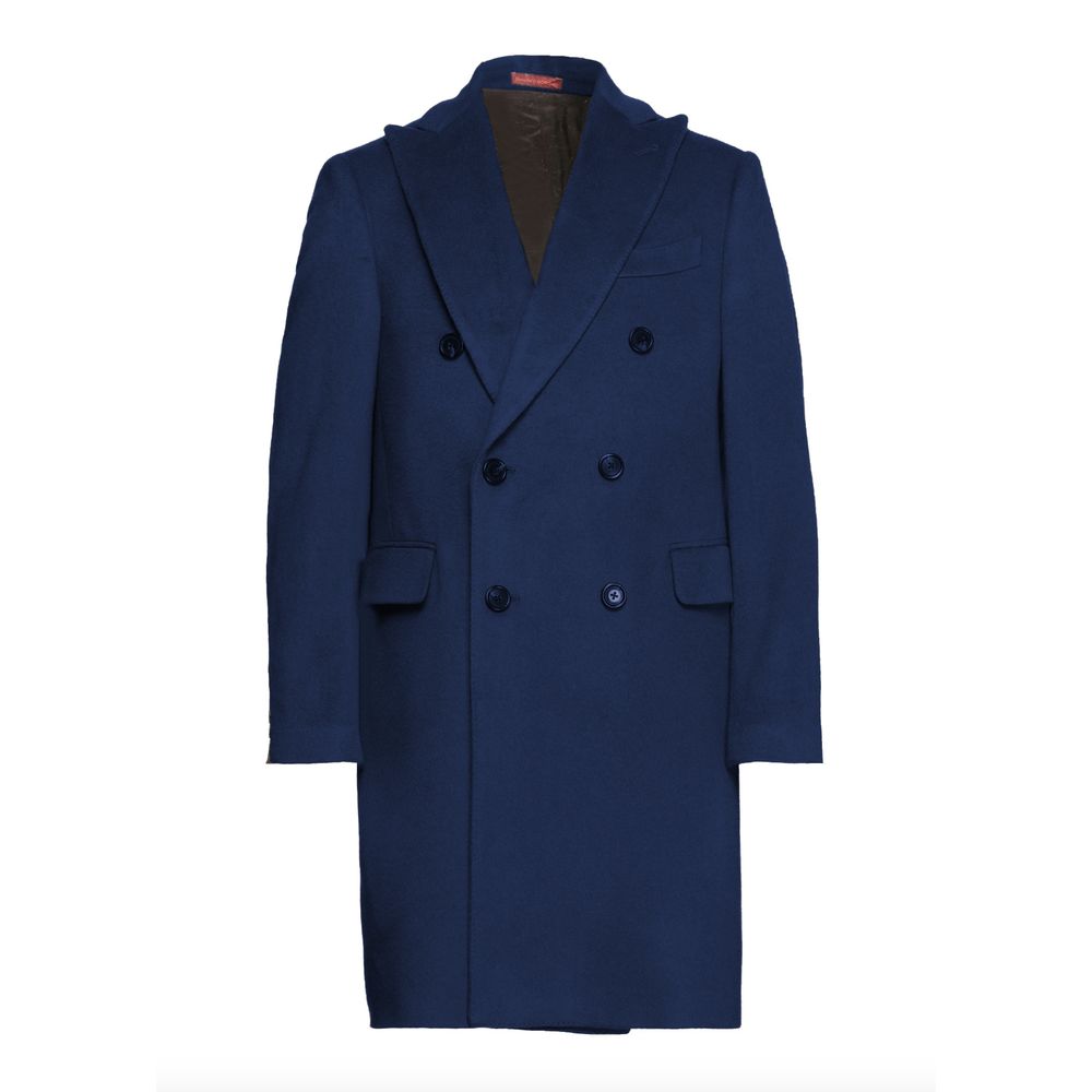 Elegant Dark Blue Borgia Coat - ACCEXO